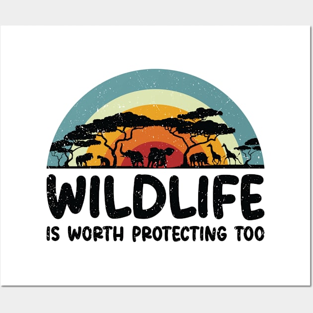 World Wildlife Day Animal Protection Wildlife Conservation Wall Art by Tom´s TeeStore